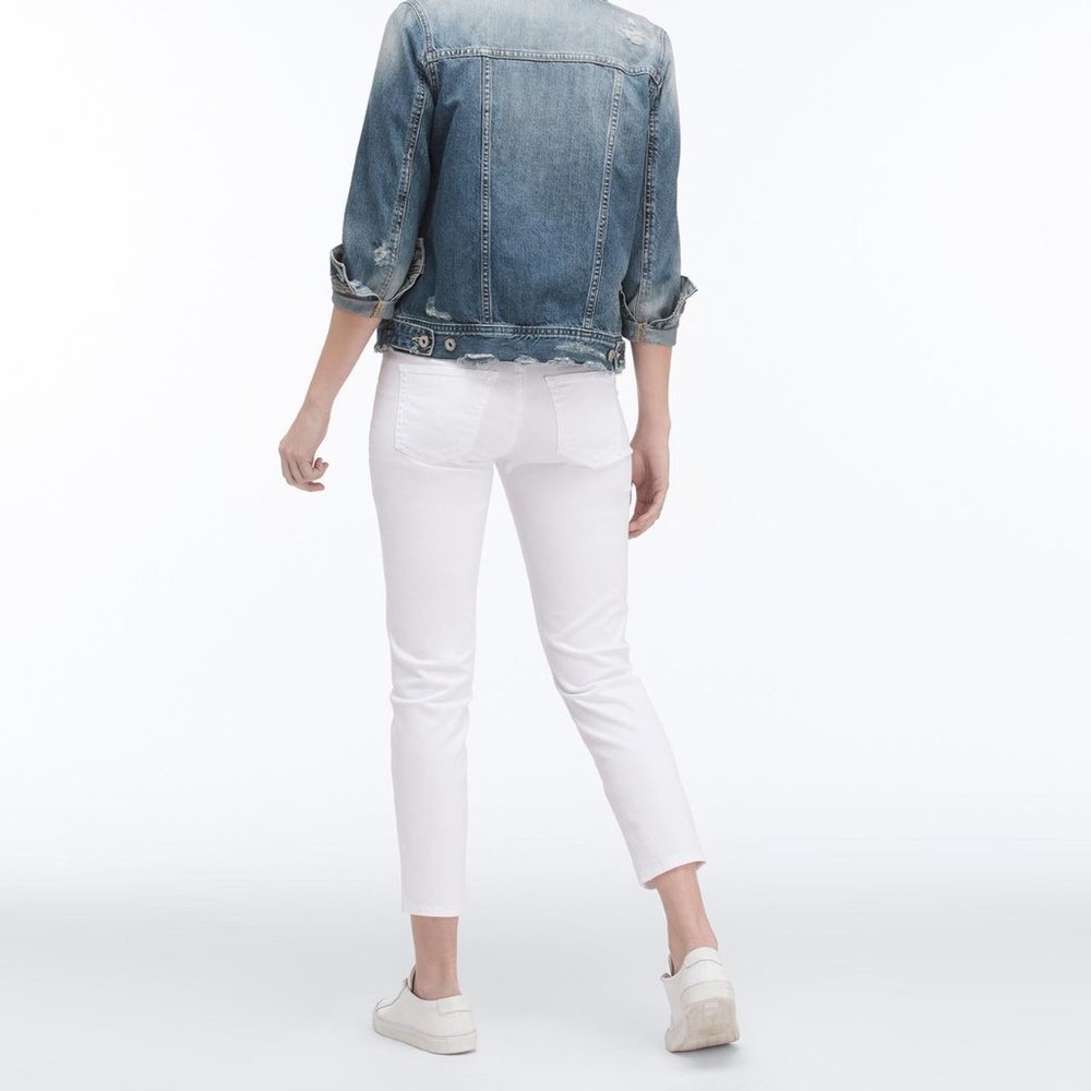 AG Stilt Crop Jeans in White Size 25